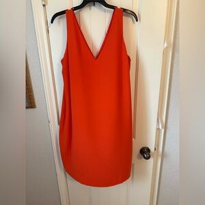 Ralph Lauren Orange Sheath Dress V-Neck Sleeveless